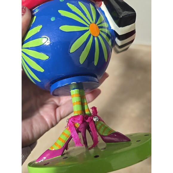Retro Beach Woman Wearing FloatyW/Beach Bag Bright Colorful Coin Bank **READ** - Picture 9 of 12